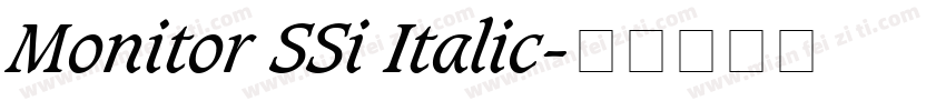 Monitor SSi Italic字体转换